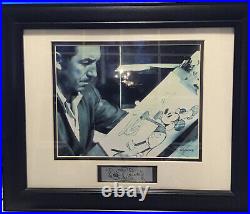 Rare Walt Disney Autograph Signed Display, Framed. Authentication By Disney