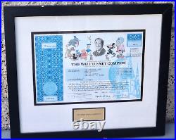 Rare Walt Disney Company Stock Share Certificate 2003 Original OneShare Framed