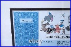 Rare Walt Disney Company Stock Share Certificate 2003 Original OneShare Framed