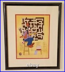Rare Walt Disney Goofy Puzzled Limited Edition Animation Art
