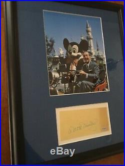 Rare Walt Disney Hand Signed Autograph 14x18 Beautifully Framed Picture