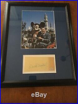 Rare Walt Disney Hand Signed Autograph 14x18 Beautifully Framed Picture WithCOA