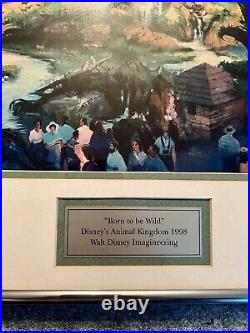 Rare Walt Disney Imagineering Animal Kingdom Opening Day Framed Concept Print