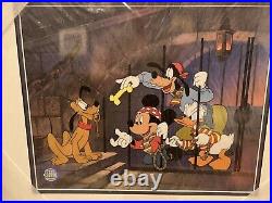 Rare Walt Disney Ltd Ed Sericel A Pirate's Life For Mickey In Jail Framed Nib