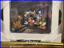 Rare Walt Disney Ltd Ed Sericel A Pirate's Life For Mickey In Jail Framed Nib