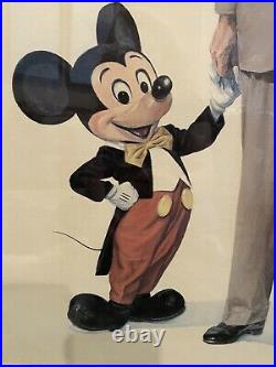 Rare Walt Disney Mickey Mouse Partners Charles Boyer Signed Lithograph Framed