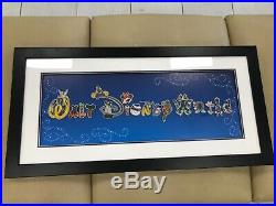 Rare Walt Disney World Letters Character Framed 15 Pin Set Doug Strayer With COA