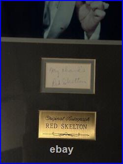 Red Skelton Autograph With Picture Framed Authentic Walt Disney Company