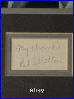 Red Skelton Autograph With Picture Framed Authentic Walt Disney Company