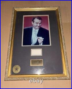 Red Skelton Autograph With Picture Framed Authentic Walt Disney Company