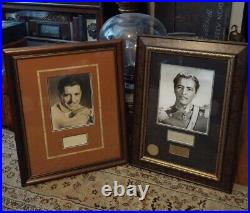 Ronald Coleman Walt Disney Attractions Framed Autograph Lot of 2 with COA Movie