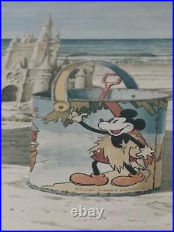 Signed David E Doss Mickeys Dance Walt Disney Beach Bucket Art Framed Exclusiv