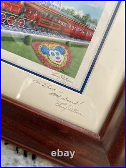 Signed Larry Dotson Walt Parks #1 Engine Walter E. Disney Framed 2012