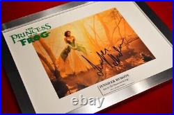 Signed PRINCESS & THE FROG JENNIFER HUDSON Autograph, DVD, COA UACC, FRAME