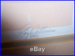 Signed Roy Williams Lithograph Titled Evensong 1982 Walt Disney Shoreline Dock