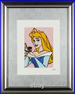Sleeping Beauty Walt Disney Hand-Painted Animation Serigraph Cel Certified 13x16
