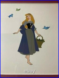 Sleeping Beauty Walt Disney Serigraph Cel Certified Aurora Briar Rose Framed