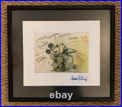 Smack, Smack MICKEY MOUSE mated, mounted & framed signed Walt Disney Etching