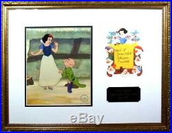 Snow White Dopey Disney cel Sericel Framed Voice Adriana Caselotti Autograph COA