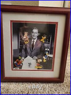 Started with Walt Disney Framed Pin Set Fab 5 Alex Maher Artist Pluto Donald M&M
