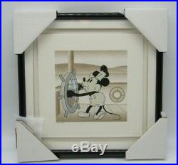 Steamboat Willie Walt Disney Art Classics Mixed Media Framed Serigraph Box COA