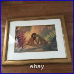 The Lion King FIRST LOVE Scar and Simba Animation Cel Walt Disney Framed
