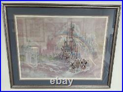 The Sun Never Sets On The Disney Magic Euro lithograph 2468/ 5000 Framed Art