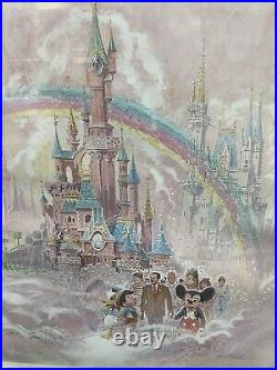 The Sun Never Sets On The Disney Magic Euro lithograph 2468/ 5000 Framed Art