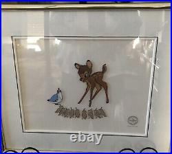 The Walt Disney Co. Limited Edition BAMBI Serigraph Cel Matted & Framed 2500