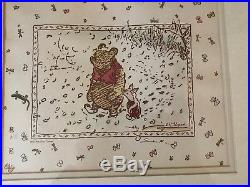 The Walt Disney Company EH Shepard Lot Of 3 Picture Frame Winnie The Pooh Signed