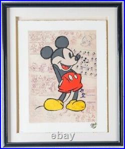 The Walt Disney Company Mickey Mouse 70th Anniversary Mixed media art COA ED7500