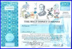 The Walt Disney Company One Share Professionally Framed & Matted Display & Coa