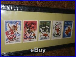 The Walt Disney Gallery Goofy Vintage Posters Framed Pin Set LOCAL PICK UP ONLY