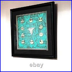 The Walt Disney Gallery THE MANY FACES OF JACK SKELLINGTON Framed Pin Set As Is