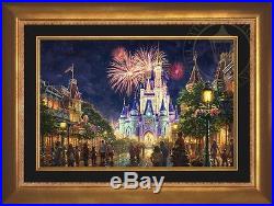 Thomas Kinkade Main Street 18 x 27 LE S/N Canvas (Aurora Frame) Disney World