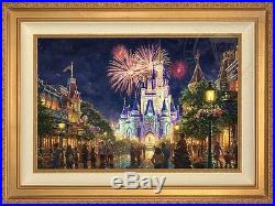 Thomas Kinkade Main Street USA 18 x 27 LE G/P Canvas (Gold Frame) Disney World