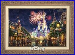 Thomas Kinkade Studios Disney Main Street 18x27Limited Edition Canvas A/P Framed