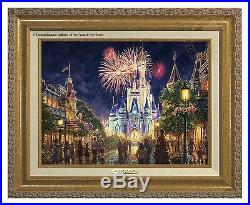Thomas Kinkade Studios Main Street, U. S. A. Walt Disney WorldClassic-Gold Frame