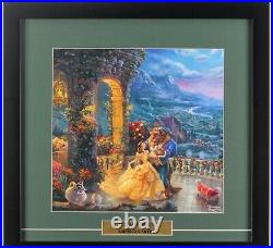 Thomas Kinkade Walt Disney's Beauty and the Beast 17.5x18 Custom Framed Print