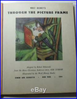 Through The Picture Frame Walt Disney 1944 First Ed Dj Little Golden Book