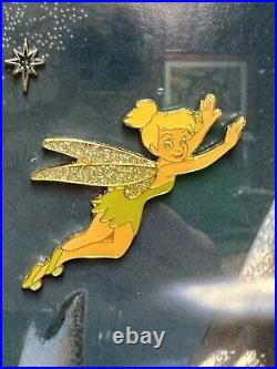 Tinkerbell Peter Pan'night Flight' Walt Disney Le Framed Pin Set 2500