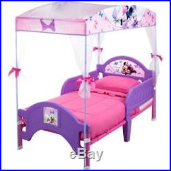 Toddler Bed Frame Girls Princess Nursery Furniture Bedroom Canopy Minnie Mouse