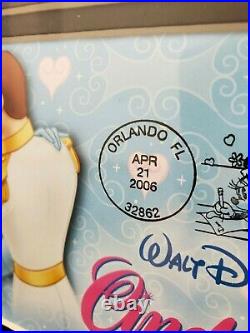 USPS + Art of Walt Disney ROMANCE 4 Envelopes Stamps Framed Limited Edition 2006