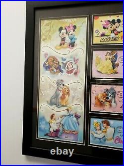 USPS + Art of Walt Disney ROMANCE 4 Envelopes Stamps Framed Limited Edition 2006