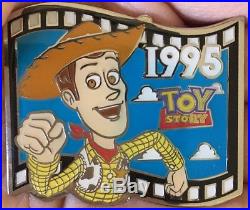 VHTF Japan Disney Pixar Film Collection Framed Pin Set Toy Story Woody