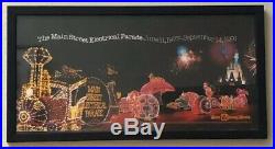 VINTAGE Walt DISNEY World Main Street Electrical Parade Framed Poster NEAR MINT