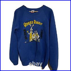VTG 80s Walt Disney Who Framed Roger Rabbit Movie Crewneck Sweatshirt Shirt XL
