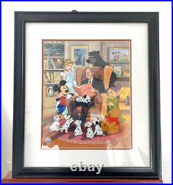 VTG Disney Sericel Cel Storyteller Walt Mickey Dopey Cinderella Framed DS44