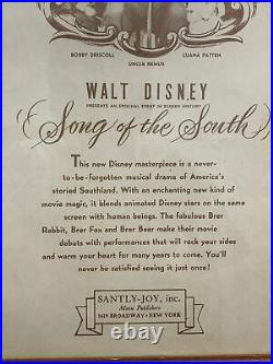 VTG Framed Walt Disney Song of the South Picture