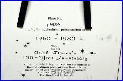 VTG Walt Disney 100 Yr. Anniv 1920 -2000 Bradford Exchange Plates Framed NICE